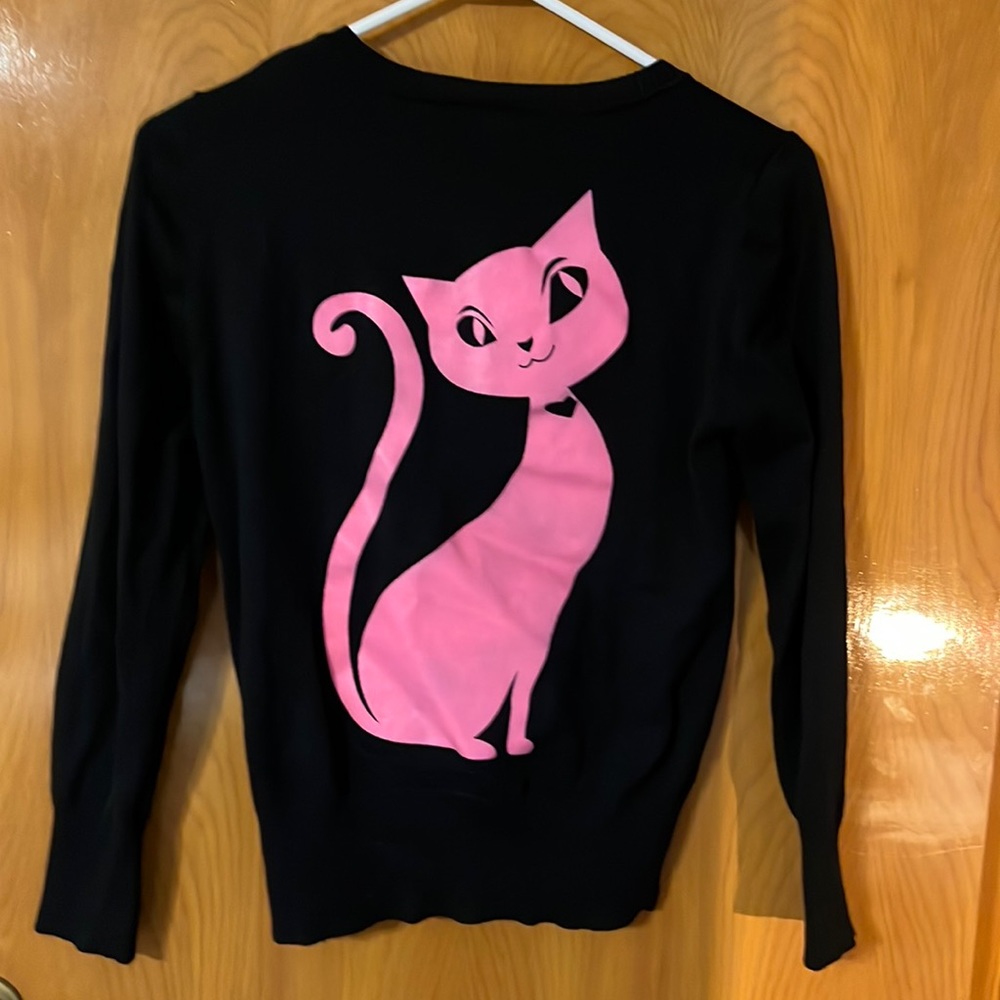 Pinky Star Cat Cardigan Sweater
